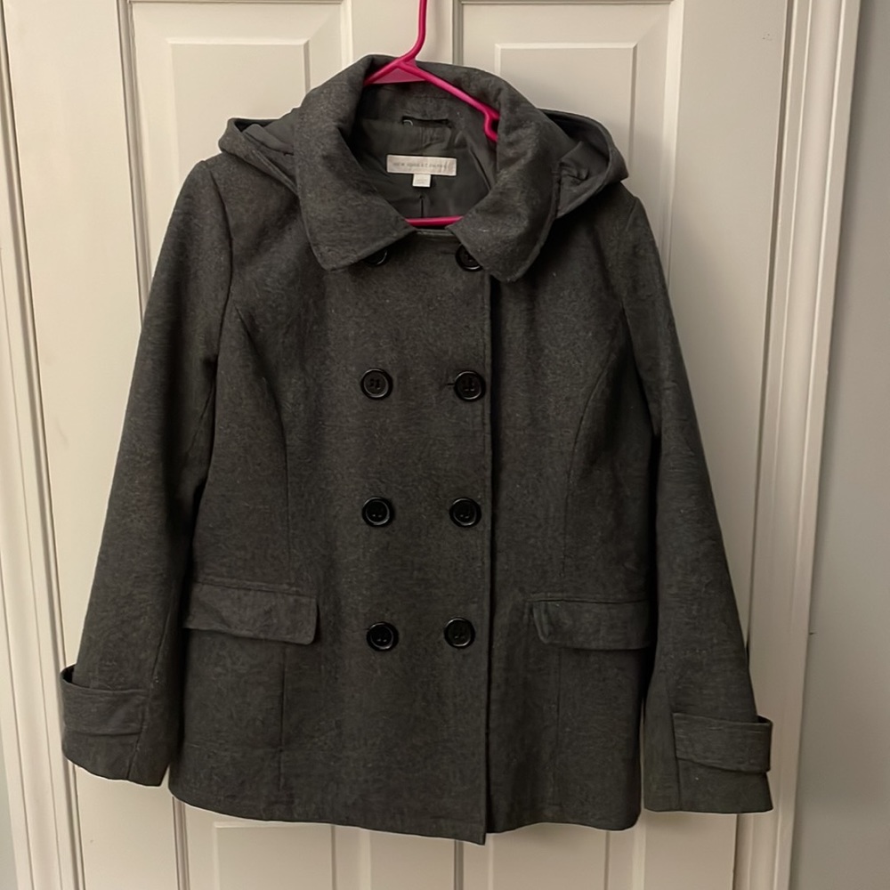 New York & Company Hooded Pea Coat